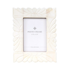 Camille Ivory Carved Photo Frame Mini, designed to display a favourite photograph or small artwork