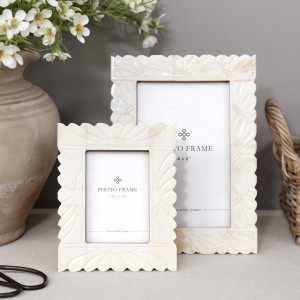 Camille Ivory Carved Photo Frame 4x6