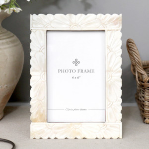 Camille Ivory Carved Photo Frame 4x6