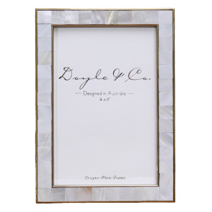 Belle Mother of Pearl Photo Frame 4x6", designed to display a favourite photograph or small artwork