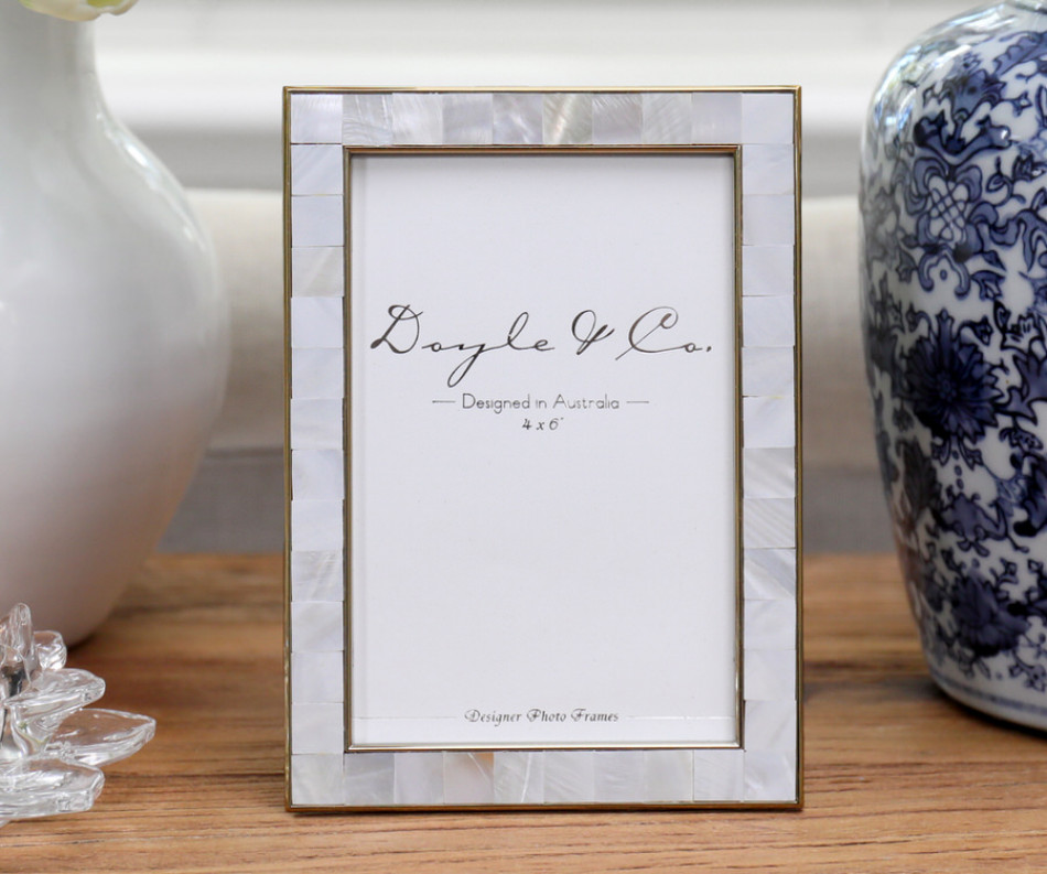 Belle Mother of Pearl Photo Frame 4x6"