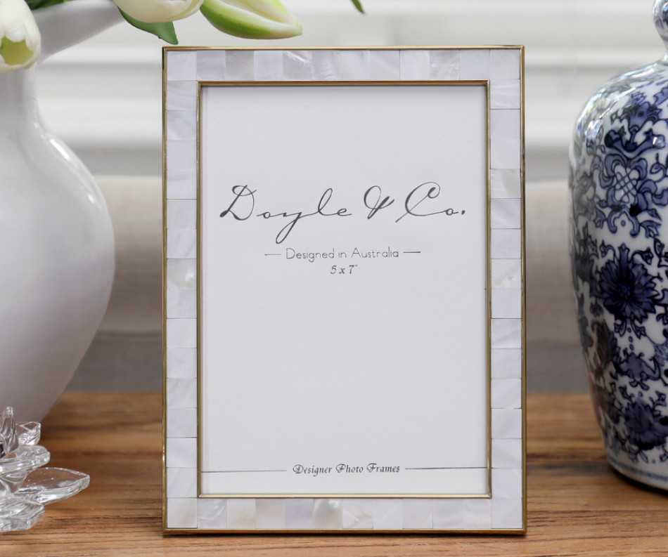 Belle Mother of Pearl Photo Frame 5x7"
