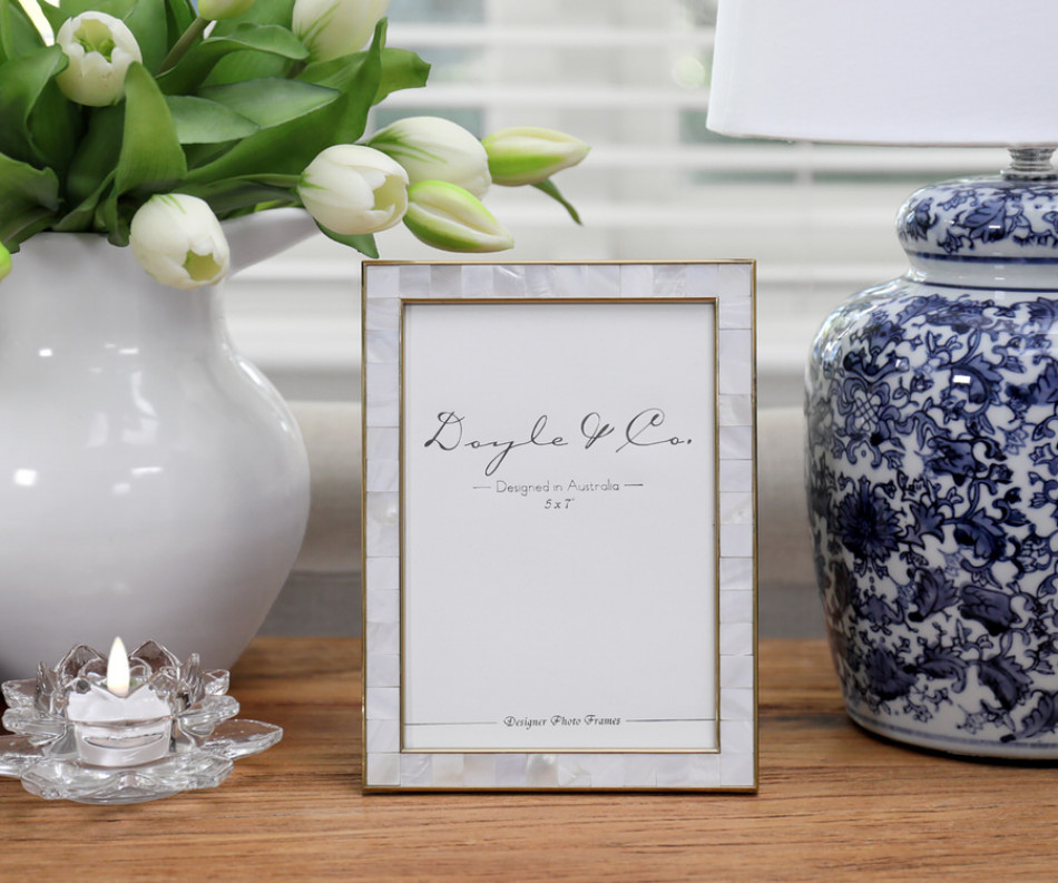 Belle Mother of Pearl Photo Frame 5x7