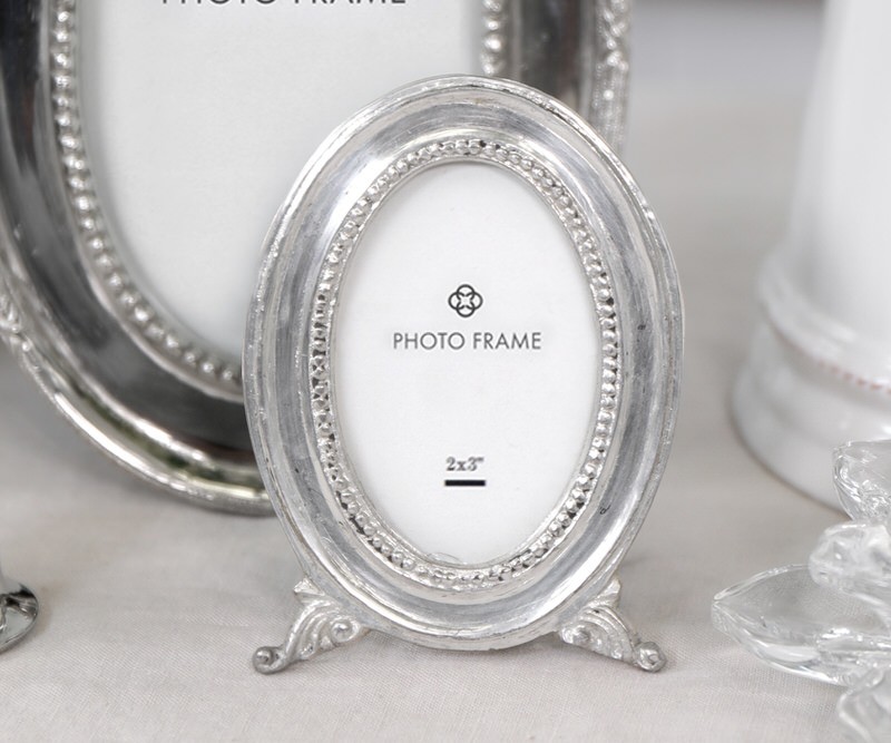 Narcisse Oval Silver Photo Frame - Petite