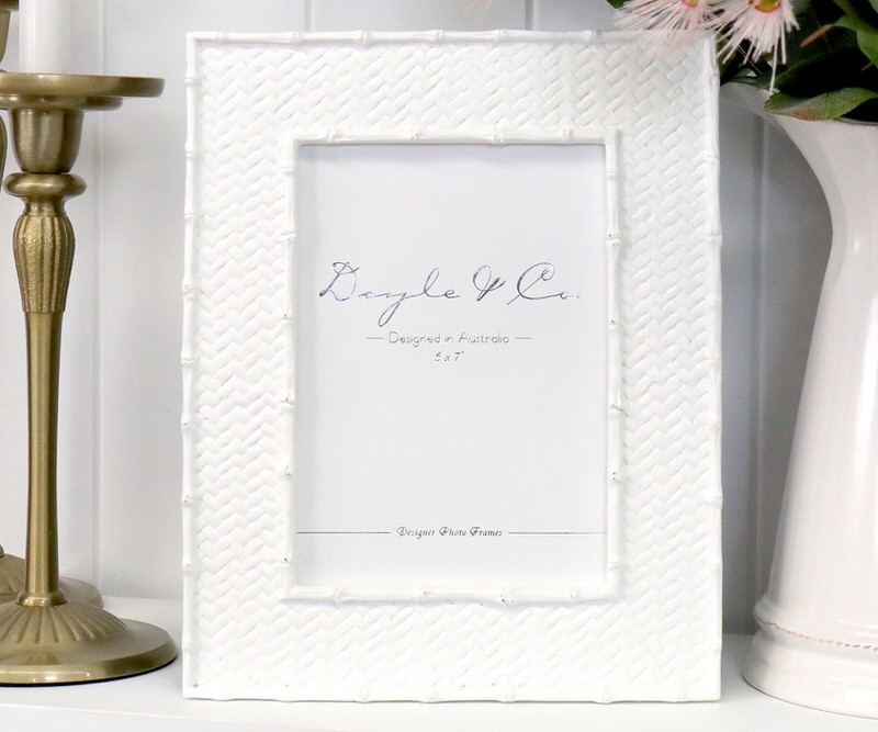 Raffles White Weave Photo Frame - 5x7"