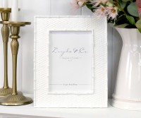 Raffles White Weave Photo Frame - 5x7