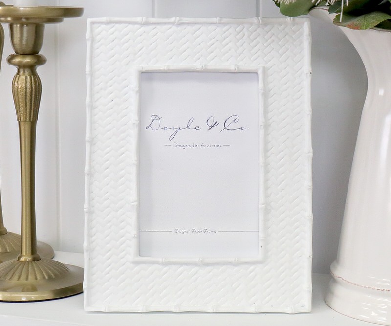 Raffles White Weave Photo Frame - 4x6