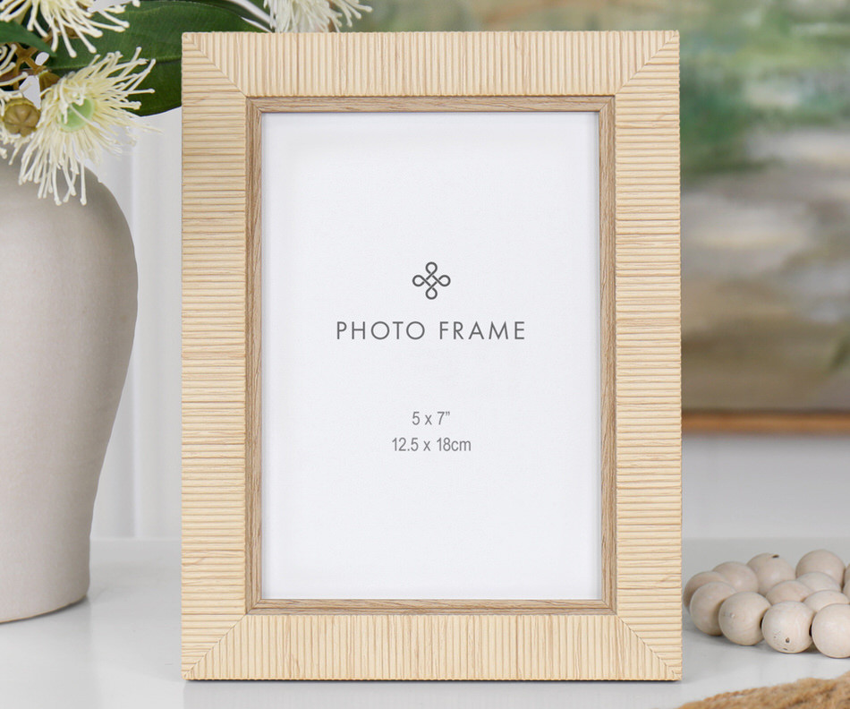 Ralston Blonde Rattan Photo Frame 5x7"