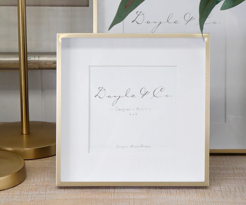 Elegant Black or White with gold matting and Gold Picture Frame