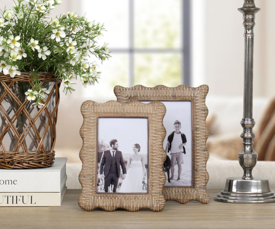 Penfold Rattan Wave Photo Frame 4x6