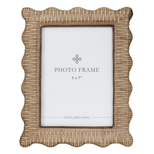 Penfold Rattan Wave Photo Frame 5x7", a display frame for a photograph or print