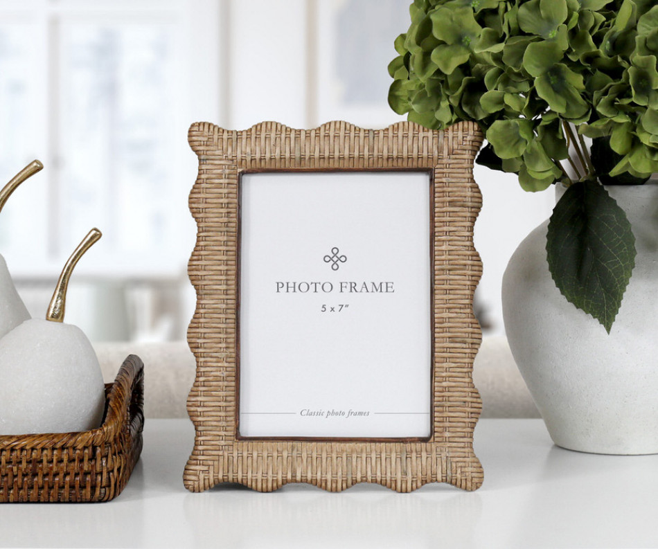 Penfold Rattan Wave Photo Frame 5x7