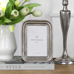 Esther Antique Silver Photo Frame 4x6"