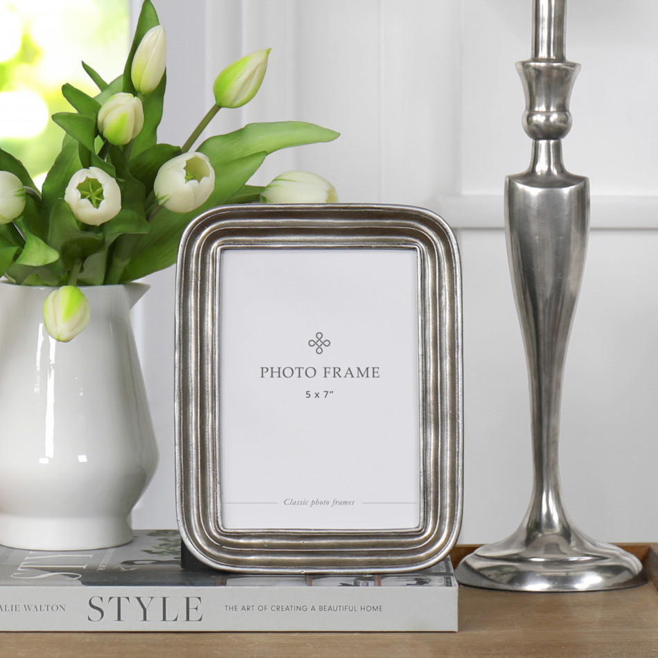 Esther Antique Silver Photo Frame 5x7