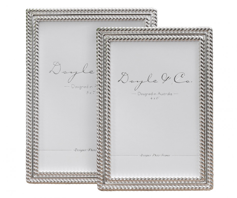 Palladino Silver Rope Photo Frame 5x7