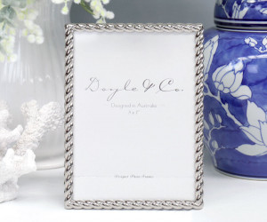Knightsbridge Silver Rope Photo Frame 5x7