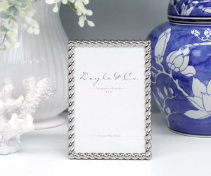 Knightsbridge Silver Rope Photo Frame 4x6