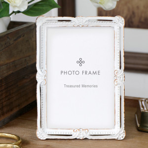 Sonata Vintage White Photo Frame 4x6"