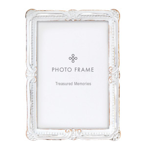 Sonata Vintage White Photo Frame 4x6"