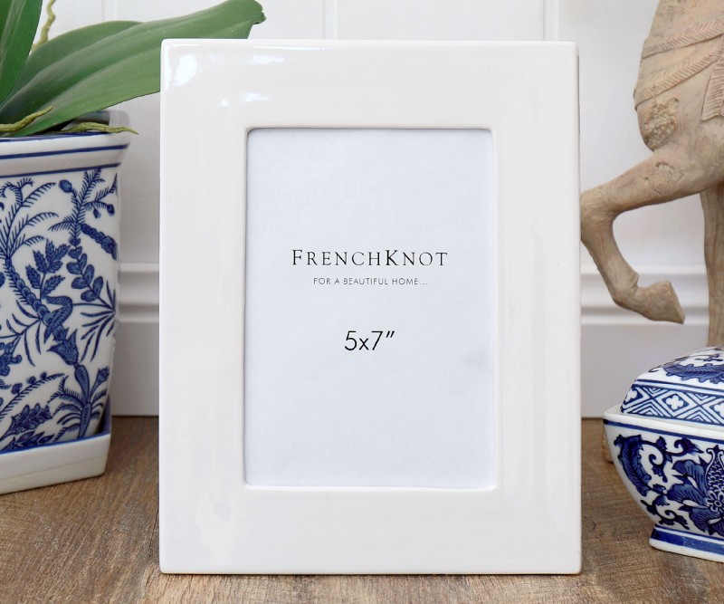 White Ceramic Photo Frame 6x4 inch Home Decor Online New Arrivals