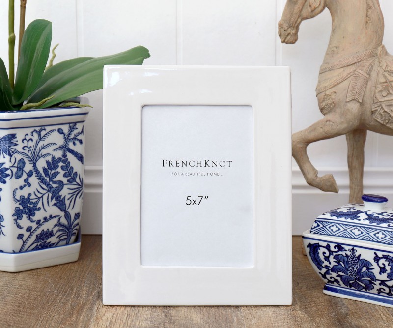 White Ceramic Photo Frame 6x4 inch Home Decor Online New Arrivals