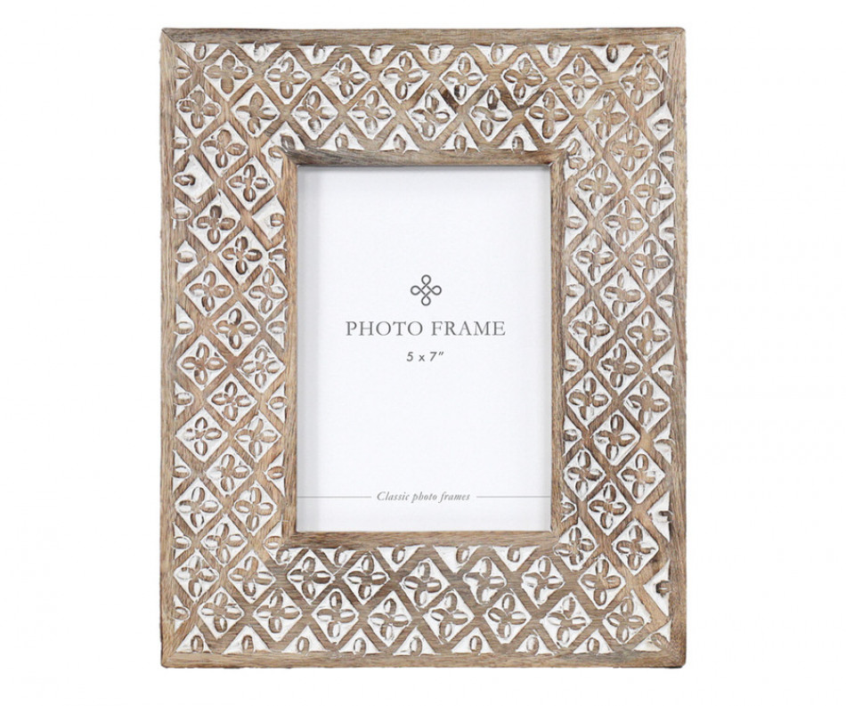 Lennox Carved Wood Photo Frame 5x7