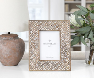 Lennox Carved Wood Photo Frame 5x7