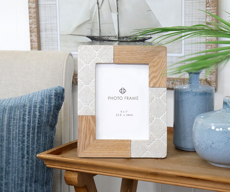 Coogee Sandstone & Wood Photo Frame - 5x7