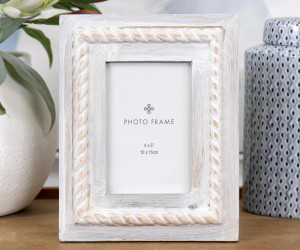 Nautica Rope Whitewash Photo Frame - 4x6