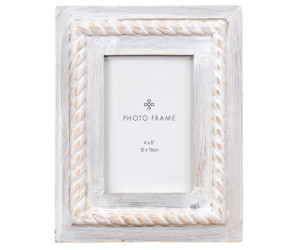 Nautica Rope Whitewash Photo Frame - 4x6