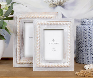 Nautica Rope Whitewash Photo Frame - 5x7