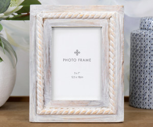 Nautica Rope Whitewash Photo Frame - 5x7