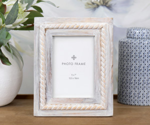 Nautica Rope Whitewash Photo Frame - 5x7