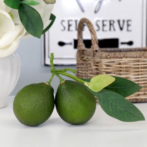 Tahiti Lime Cluster with Leaves, decorative tableware