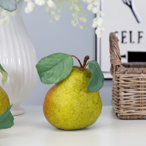 Bartlett Pear with Leaves, presented as a standalone item for straightforward product identification