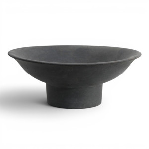 Paloma Charcoal Footed Bowl, a tabletop piece for serving or decorative display
