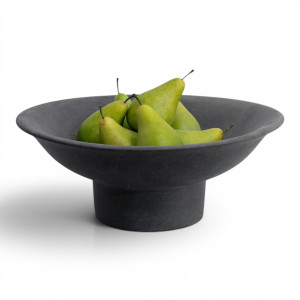 Paloma Charcoal Footed Bowl, a tabletop piece suited to serving food or creating a decorative display