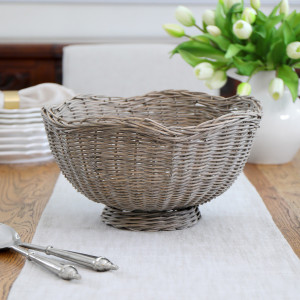 Shaftesbury Rattan Fruit Bowl, a tabletop piece suited to serving food or creating a decorative display