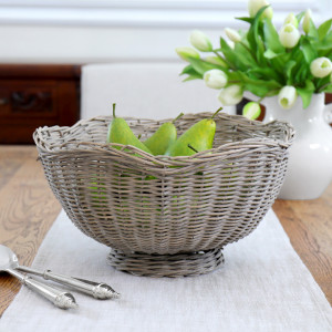 Shaftesbury Rattan Fruit Bowl, a tabletop piece for serving or decorative display