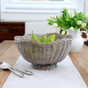 Shaftesbury Rattan Fruit Bowl, designed for practical dining use with an ornamental presentation