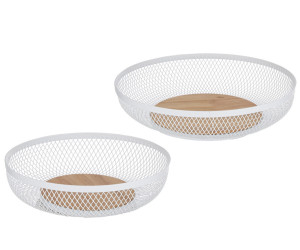 Olsen Set 2 Mesh Storage Bowls - White
