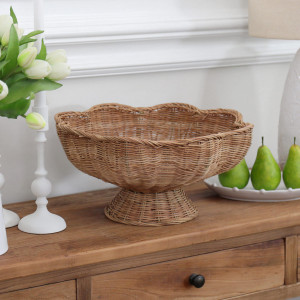 Swanley Scalloped Rattan Fruit Bowl, a tabletop piece suited to serving food or creating a decorative display