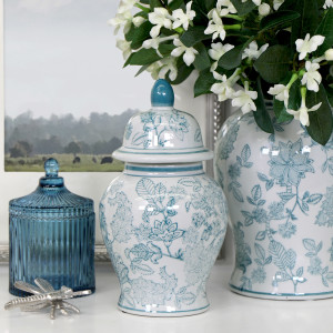 Tall Jasmine Aqua Ginger Jar, highlighting the product's distinctive form and defining design