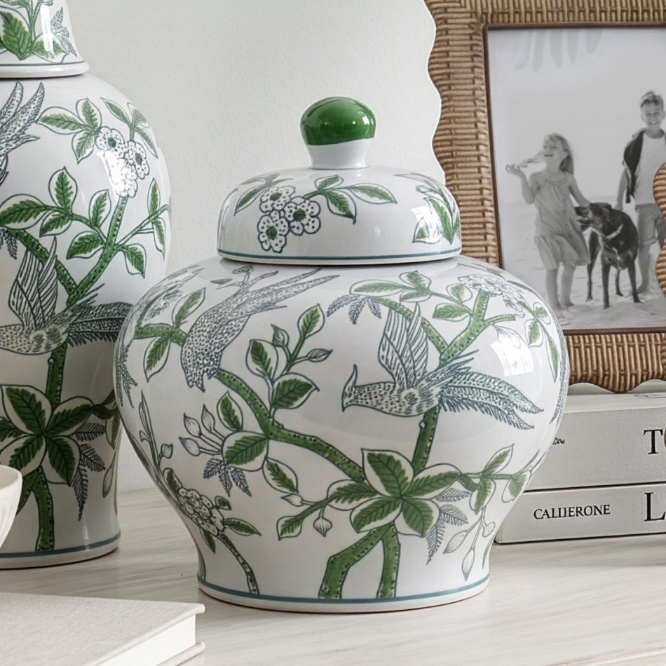 Wide Hawthorn Lane Ginger Jar, decorative home accessory