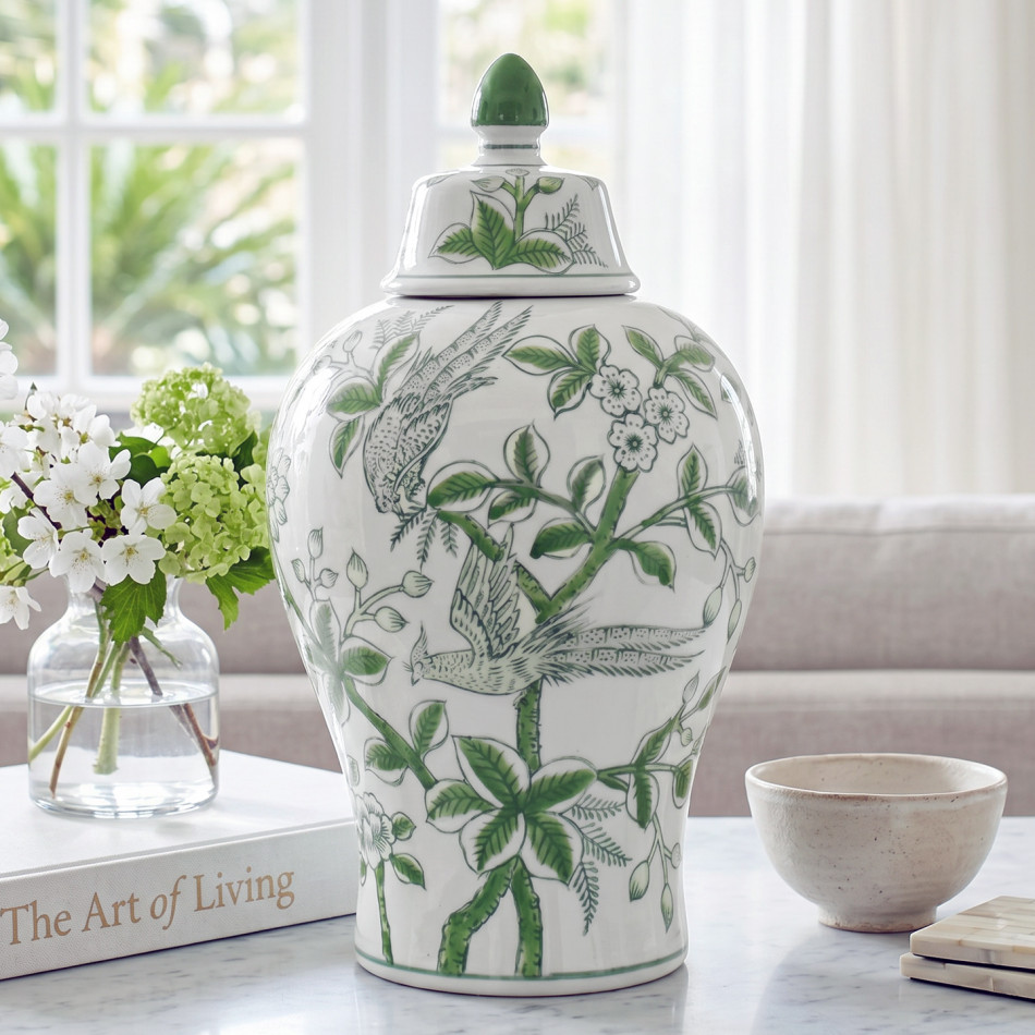 Tall Hawthorn Lane Ginger Jar, decorative home accessory