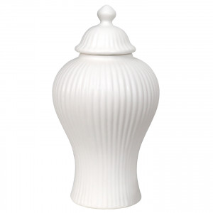 Small Valmont White Ginger Jar, shown as a standalone product for clear identification