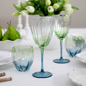 Set 4 Capri Fluted Wine Glasses, a drinkware piece designed for serving beverages at the table