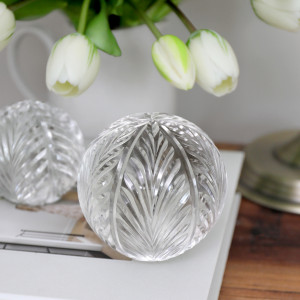 Large Park Lane Wingcut Glass Ball, a drinkware piece for serving and tabletop use