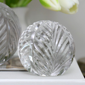 Small Park Lane Wingcut Glass Ball, decorative tableware