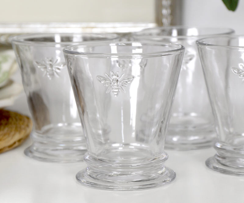 Set 4 French Bee Tumblers